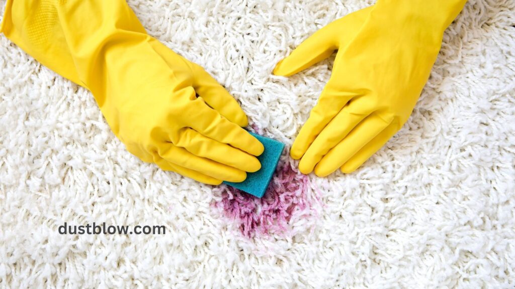 How do I remove stubborn stains from carpets?
