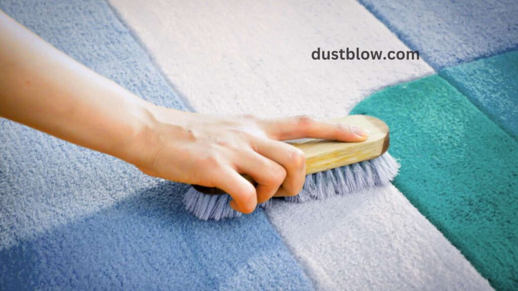 How do I remove stubborn stains from carpets?