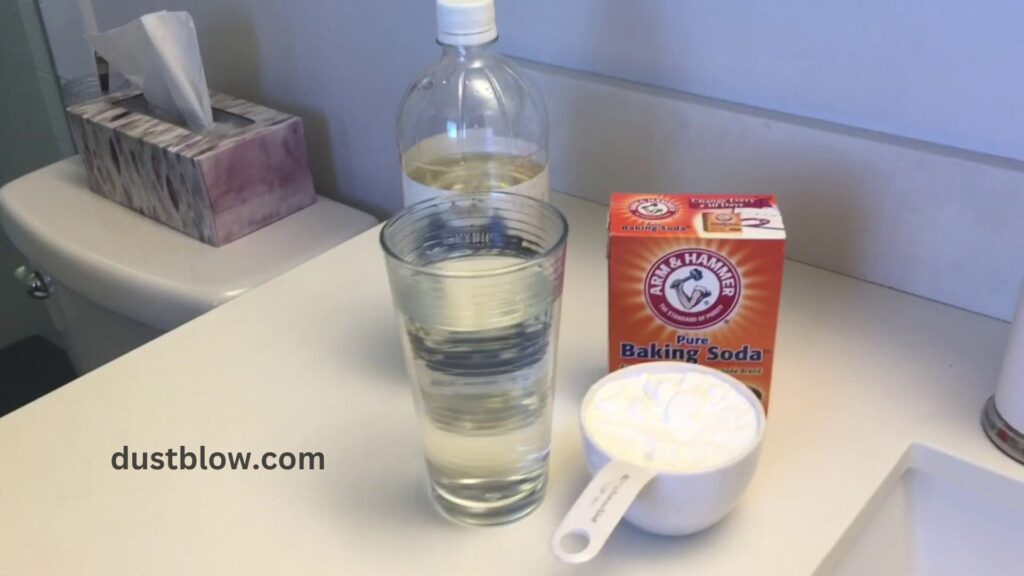 What is the safest way to clean with vinegar and baking soda?